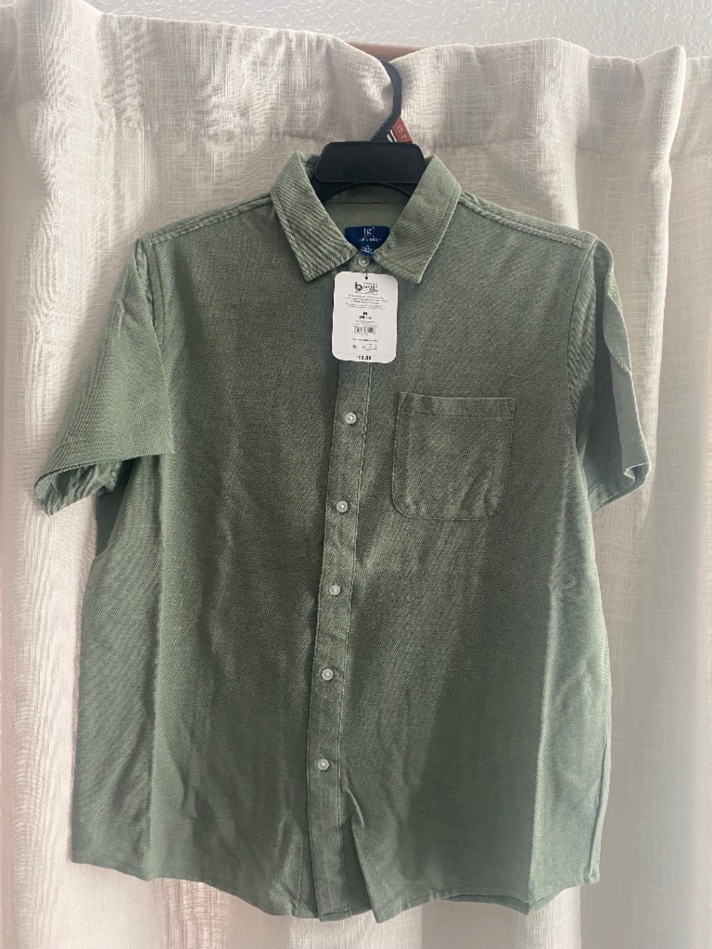 Box of 10 shirts! George Medium Green Knit Button Down Shirt new with tag NWT